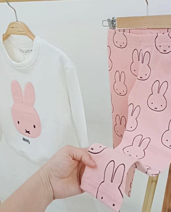 Miffy Nakışlı %100 Pamuk Taytlı Takım - Görsel 4