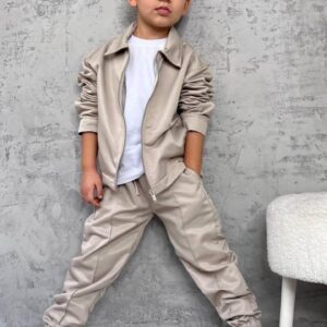 Gabardin Bej 3' lü  Takım