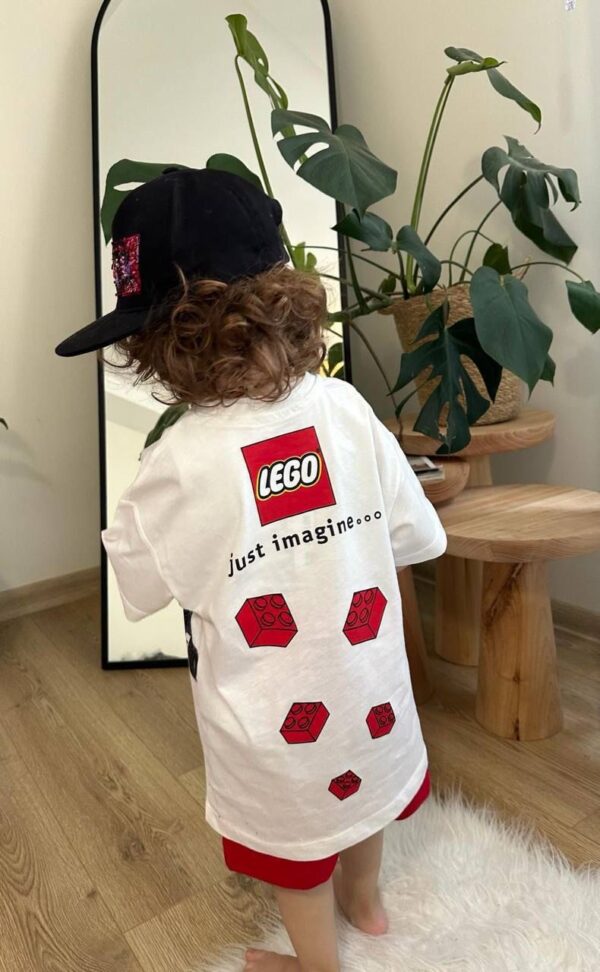 Marka Muadili Lego Kırmızı Şortlu Takım - Görsel 2