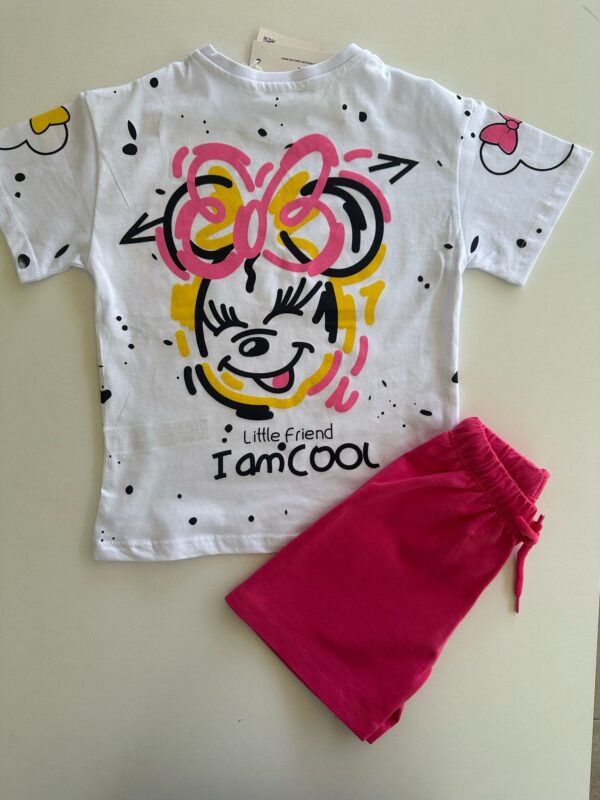 Minnie Mouse Baskılı I'm Cool Sloganlı Takım - Görsel 3