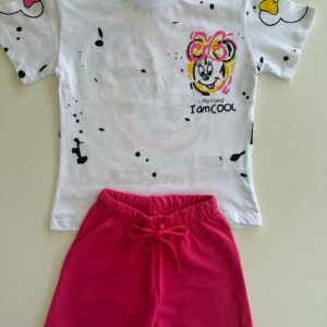 Minnie Mouse Baskılı I'm Cool Sloganlı Takım