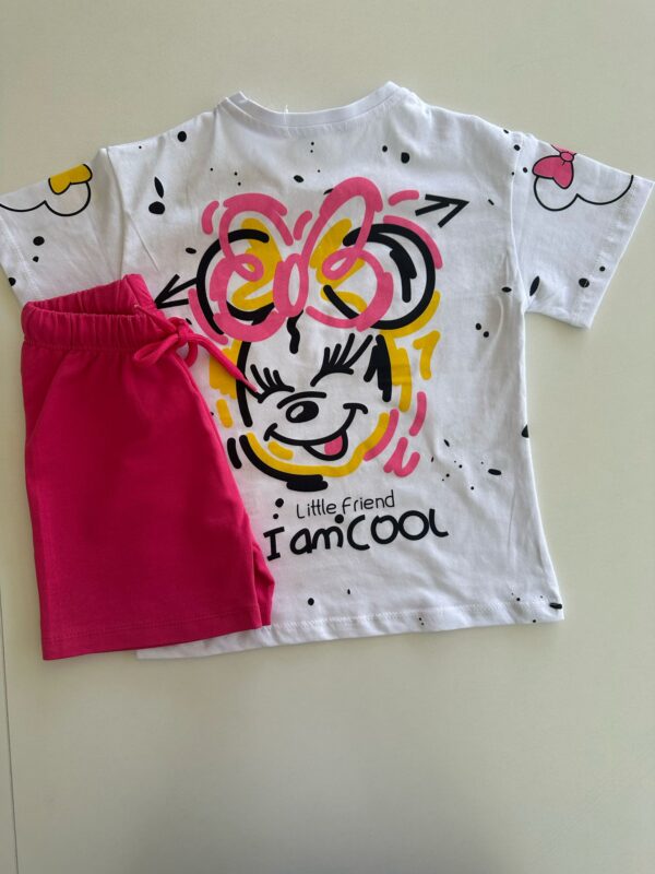 Minnie Mouse Baskılı I'm Cool Sloganlı Takım - Görsel 2